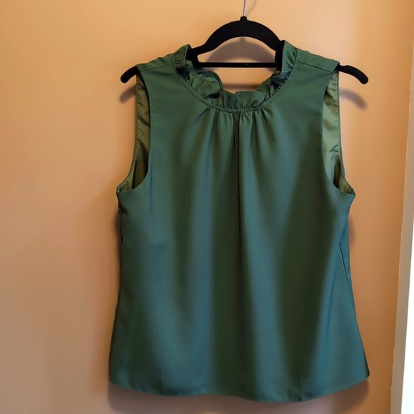 J. Crew Tops - J. Crew dark green formal tank top